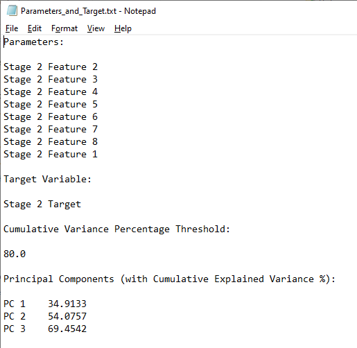 Parameters Text File