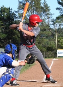 Sam Roiz locks in before belting a single