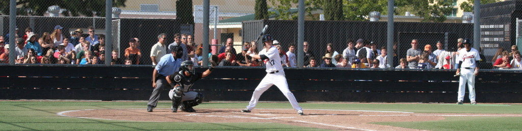 Aubrey Sine gets set in front of a 'Standing Room Only' crowd at Moody Field