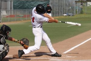 Dane Goodman leads off the game with a triple