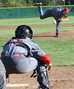 Kopstein lights up the outside corner and gets the Trojan hitter to chase for his fifth strike-out of the day
