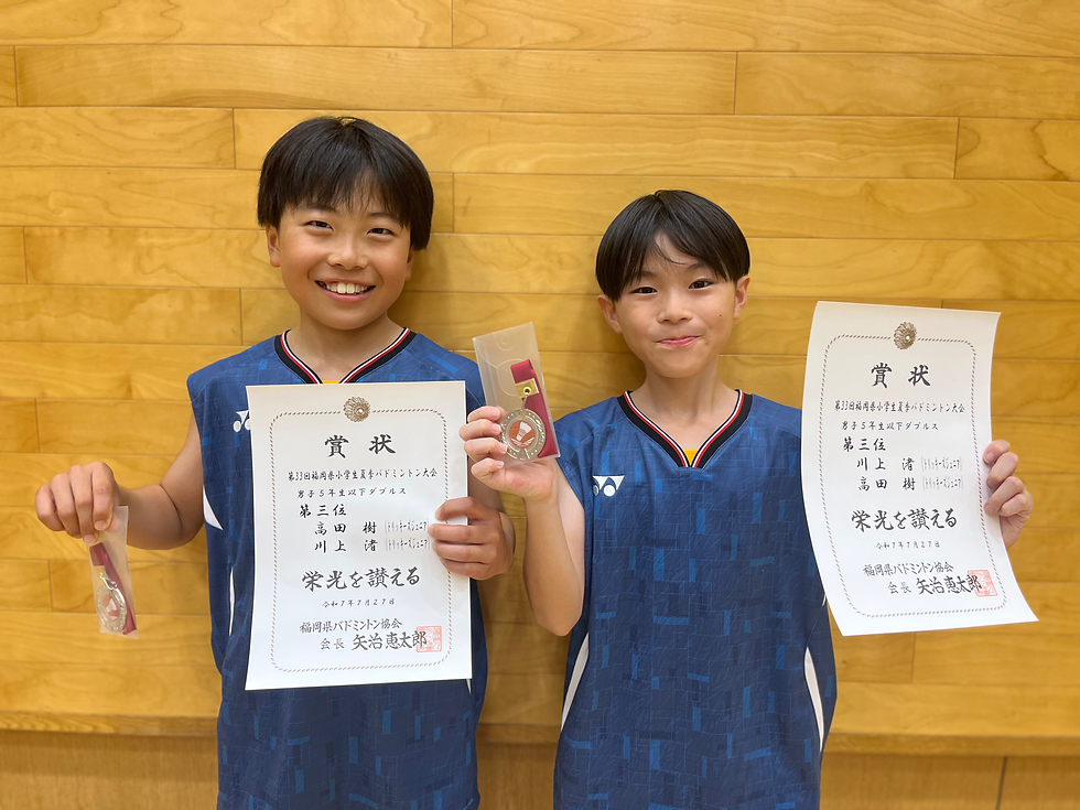 5年 ダブルス いつき・なぎさ 3位🥉✨