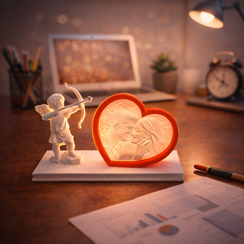 Küçük resim: Kişiye Özel Kalp Litofan Lamba