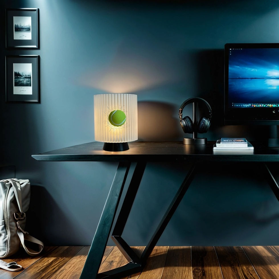 Küçük resim: Gece Lambası - Tenis Topu Dekoratif Lamba, Genç Oda, Özel Hediye