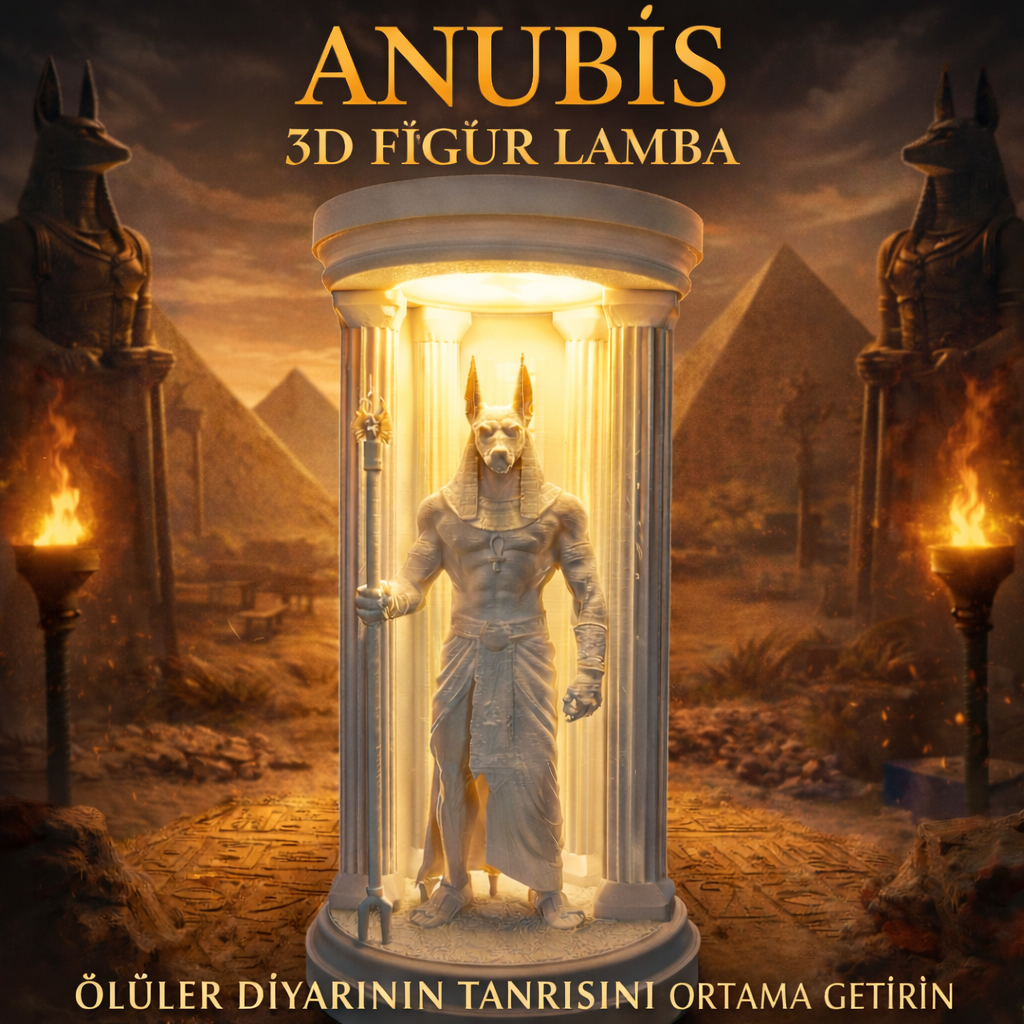 Anubis Lamba LED Gece Lambası Mısır Tanrısı Dekoratif Işık USB Masa Lambası