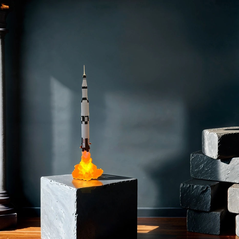 Küçük resim: Saturn V Roket Gece Lambası Dekoratif ve Özel Hediye