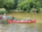 canoeing on a river