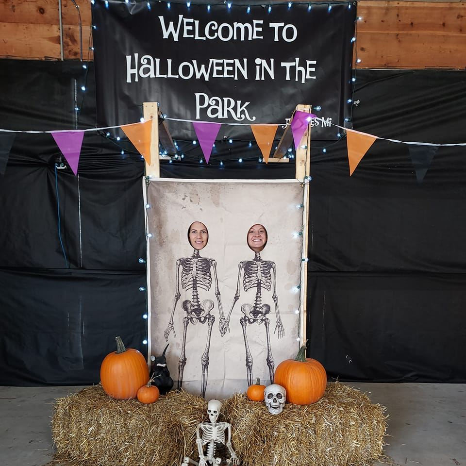 welcome to Halloween in the Park photo booth