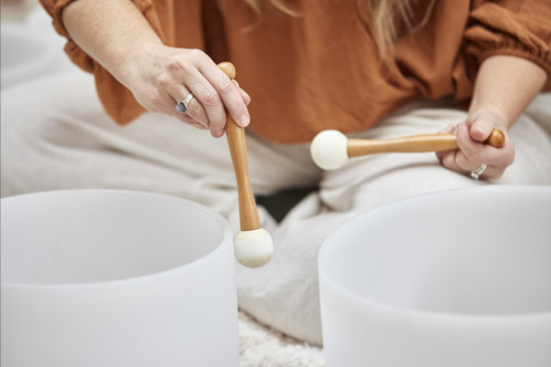 Group sound healing session