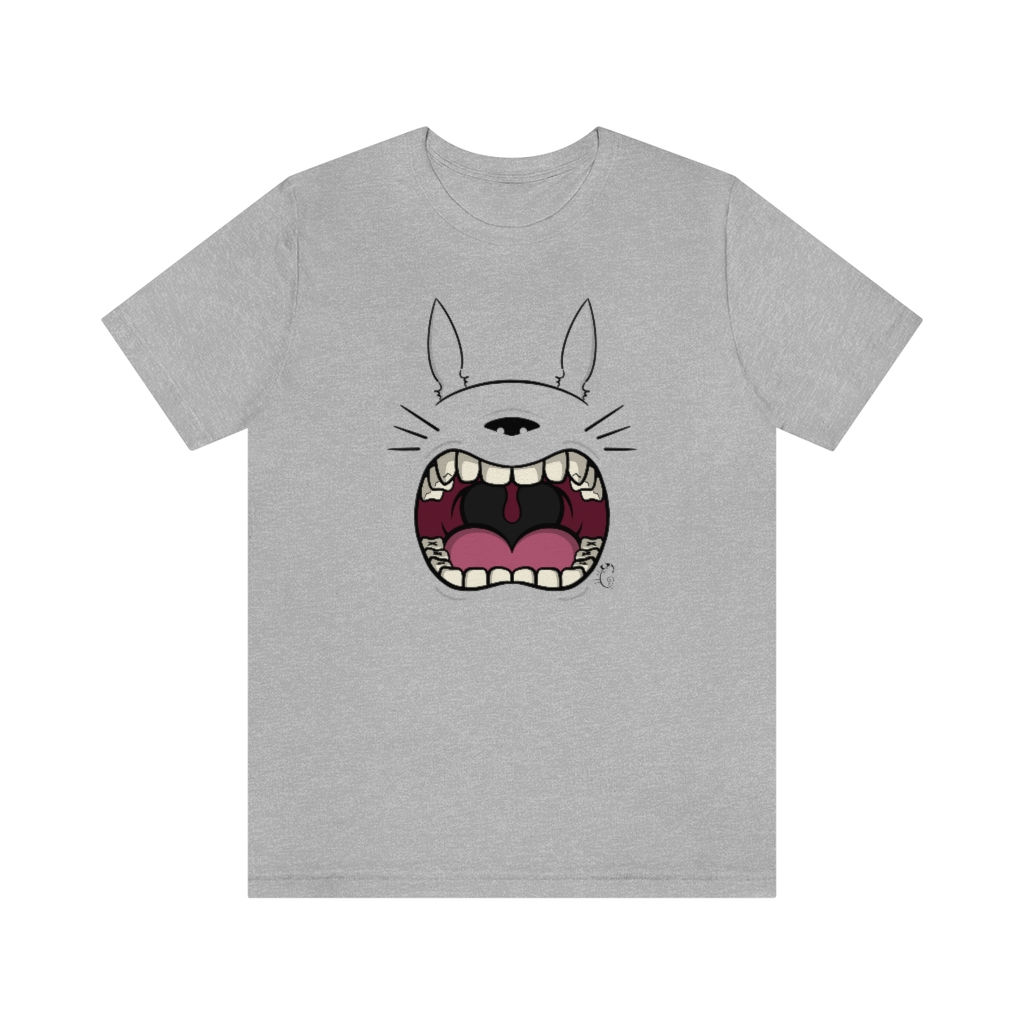 Unisex Jersey Short Sleeve Tee - Totoro Victory Screech (Black Outline)