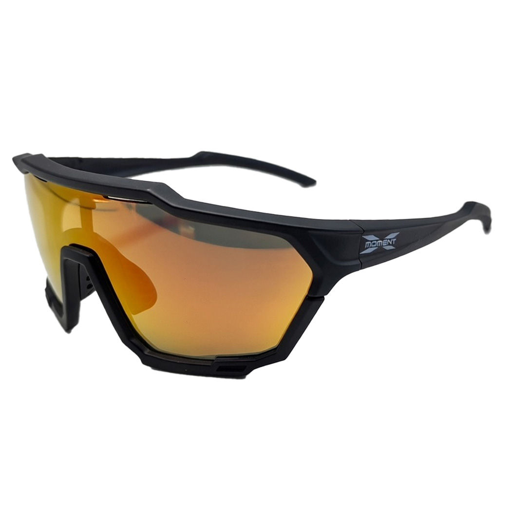 【XMOMENT】 X Momentum Blaze Performance Sports Sunglasses (Black/ Orange Red)
