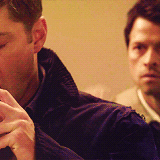BJ - Cas throws Dean up against the wall
