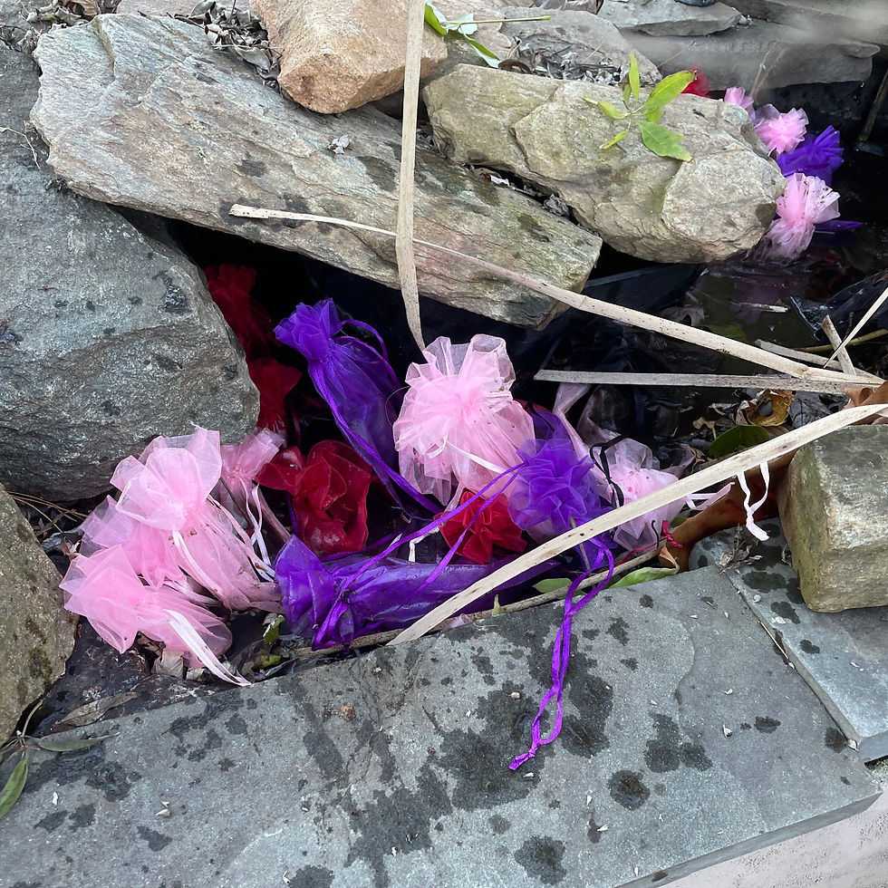 Beautiful DIY flowers created for a spring wedding at The American Visionary Art Museum Baltimore MD