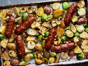 Sheet Pan Italian Sausage with Honey Mustard