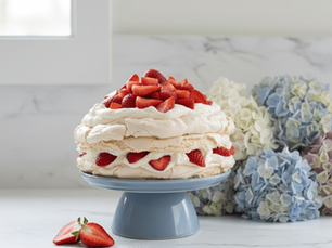 Strawberry Meringue Layer Cake