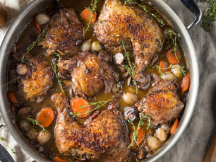 Braised Chicken in Red Wine Sauce
