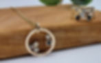 Katherine's Geometric Pendant and Ring Heirloom Set, reimagined in a contemporary style to one day pass on to her niece. A lightweight necklace to sit gently on her neck.