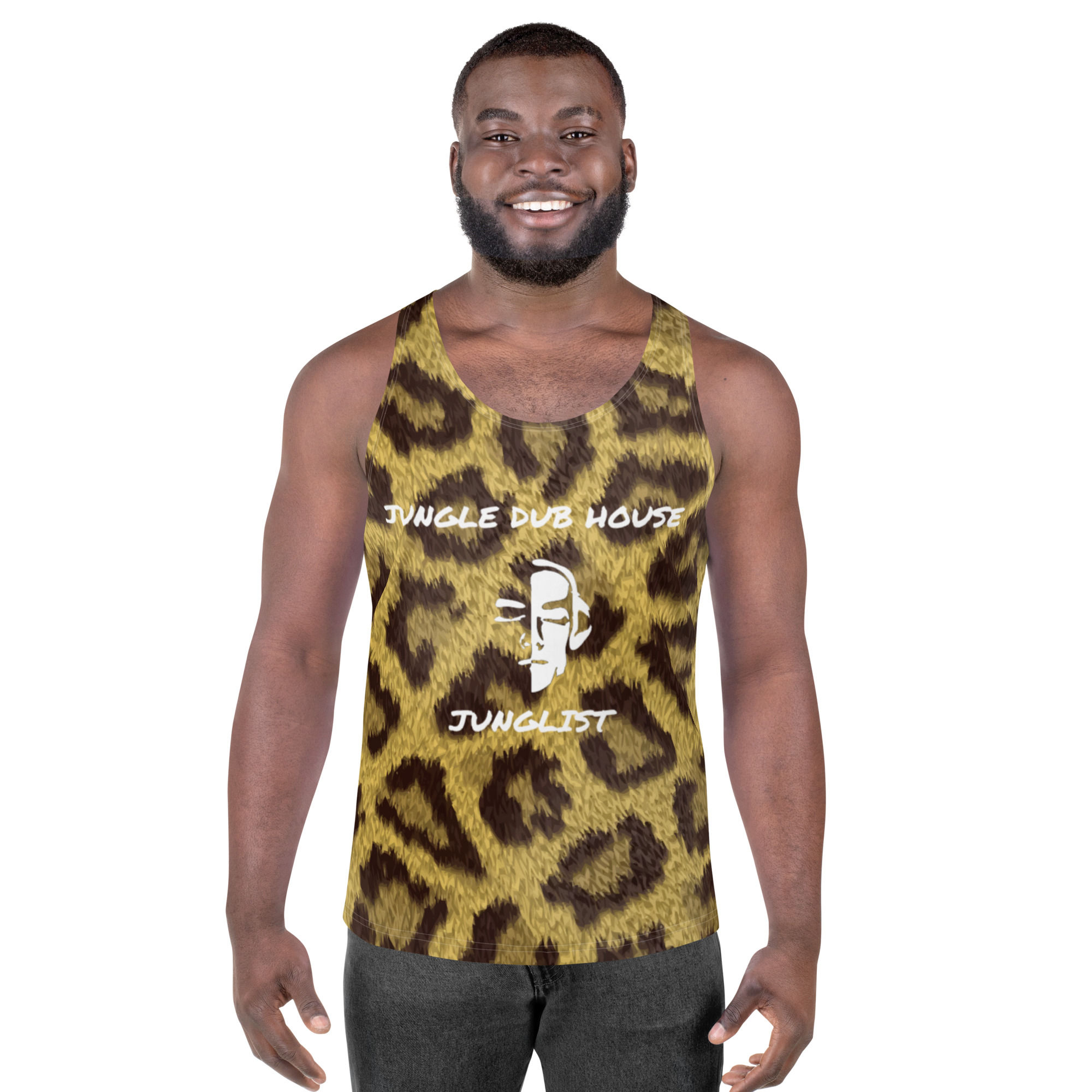 JDH Junglist leopard unisex tank top