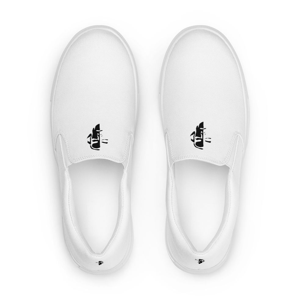 Thumbnail: JDH men’s slip-on canvas shoes white