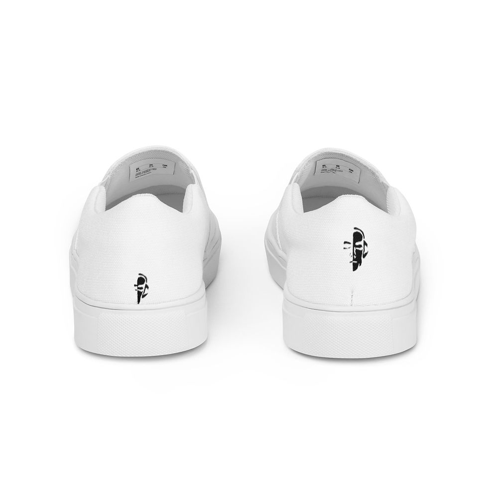 Thumbnail: JDH men’s slip-on canvas shoes white