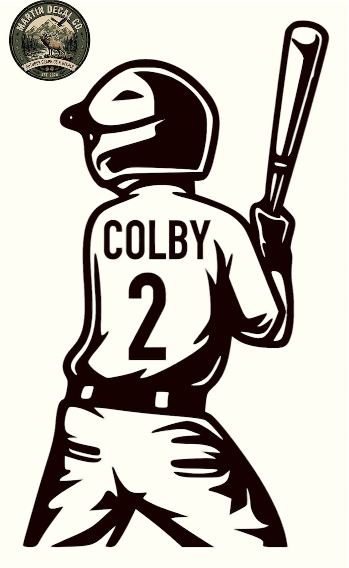 Personalized Tee Ball Player Decal