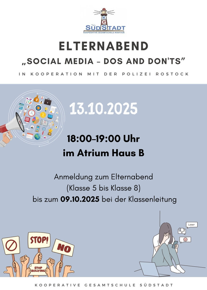 THEMATISCHER ELTERNABEND - SOCIAL MEDIA "DO'S & DON'TS"