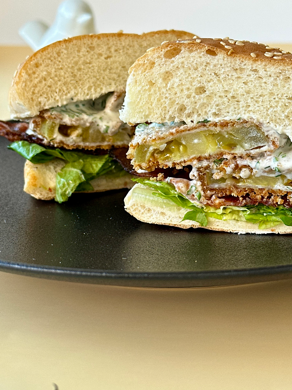 BLT Sandwich with Fried Green Tomatoes