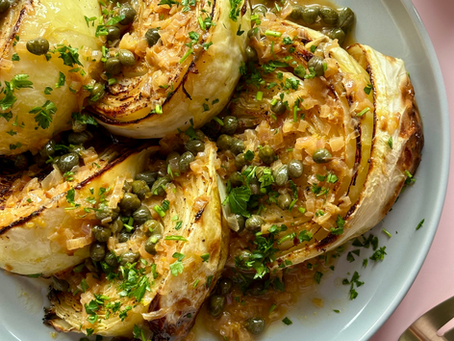 Roasted Cabbage Piccata
