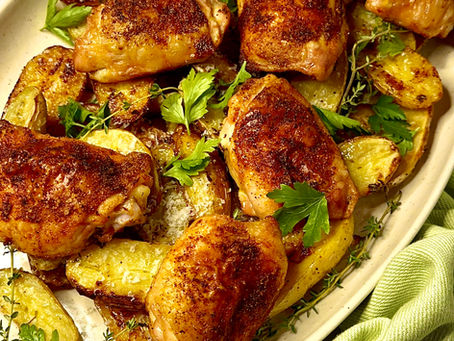 Crispy Roasted Chicken Thighs
