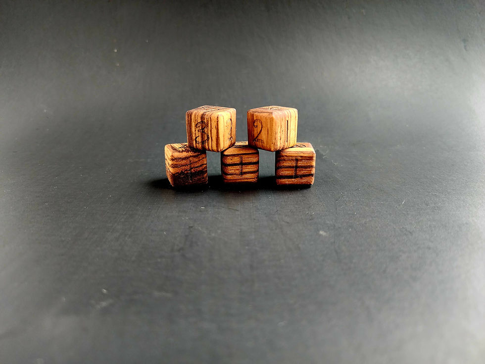 Thumbnail: Dice Set (Zebra Wood)