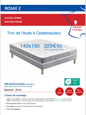Matelas ressorts ensachés