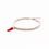 Thumbnail: L'Iconica Bracelet Silver Beads Horn Rosso Silver
