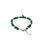 Miniature : Bracelet Eleganza Perles Verde et acier Corne Rosso Acier