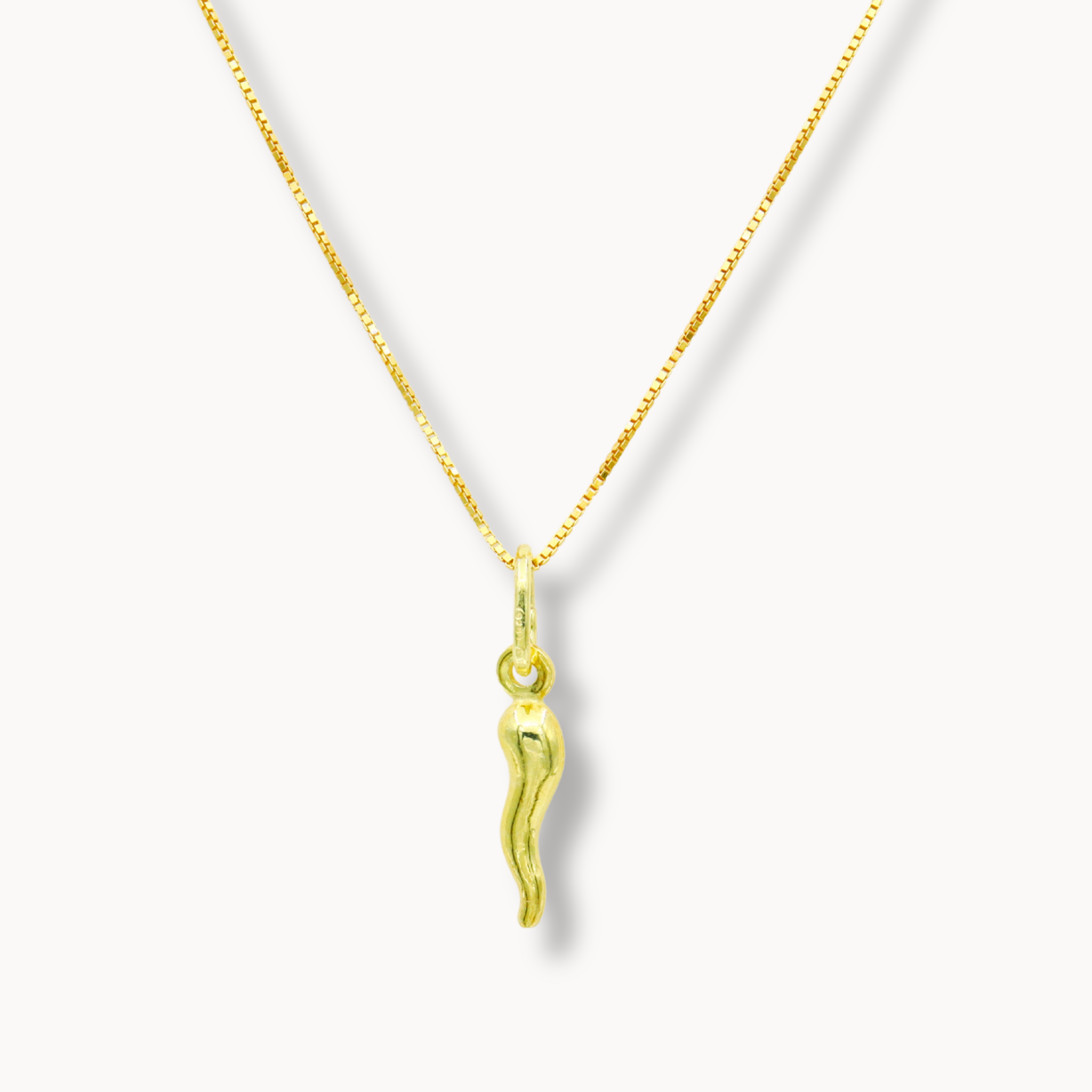 Collier L'Iconica Chaîne en argent Doré Corne en Argent doré