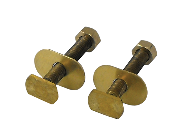 5/16" x 2-1/4" Brass Closet Bolts (Pair) w/Washers & Nuts