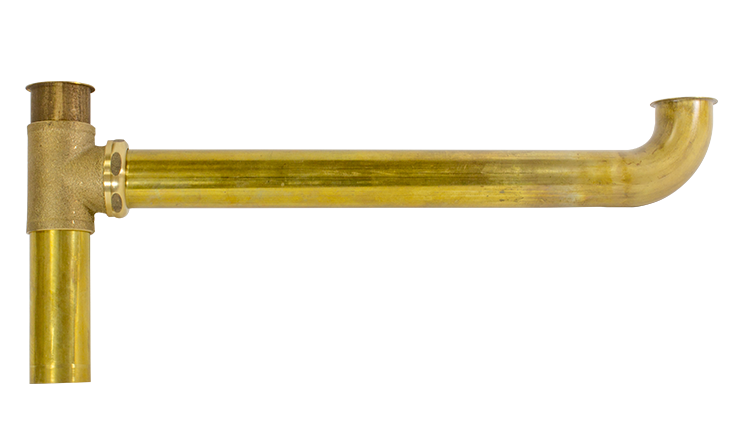 1-1/2" x 16" End Outlet Continuous Waste Direct Connect 20 GA Brass