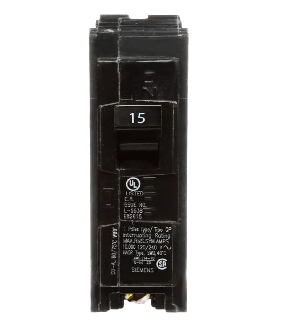 15A Plug-in Circuit Breaker 1-Pole
