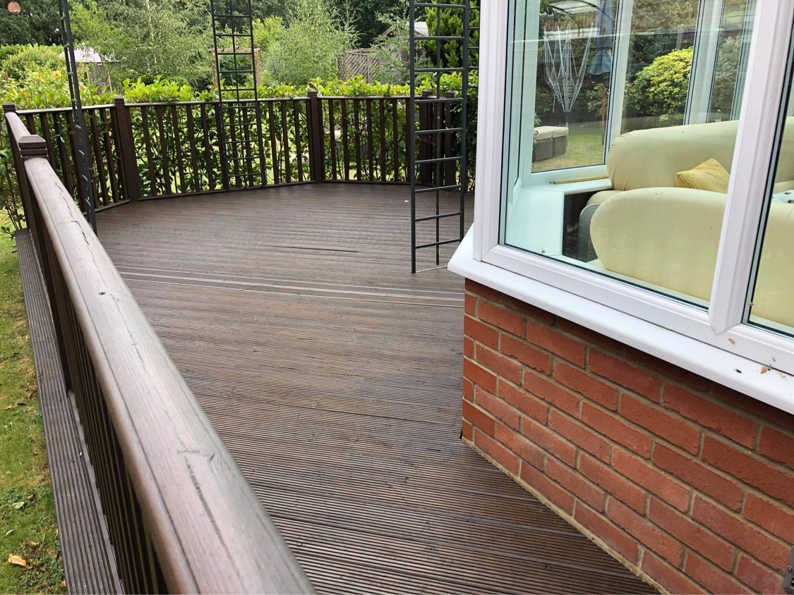 Treating existing patio area.
