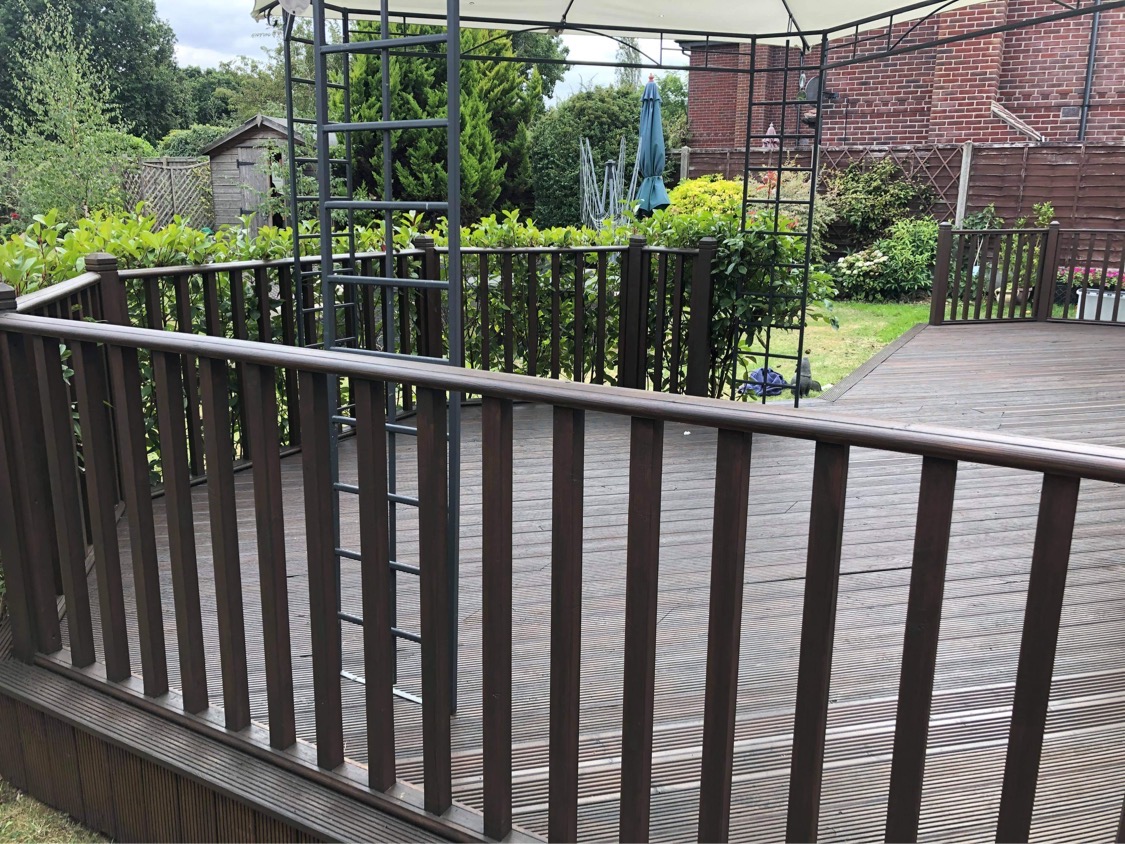 Treating existing decking area