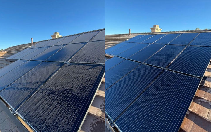 Dirty vs. Clean Solar Panels
