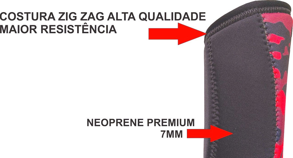 Miniatura: Joelheiras Estampadas Reversível  7mm - RED