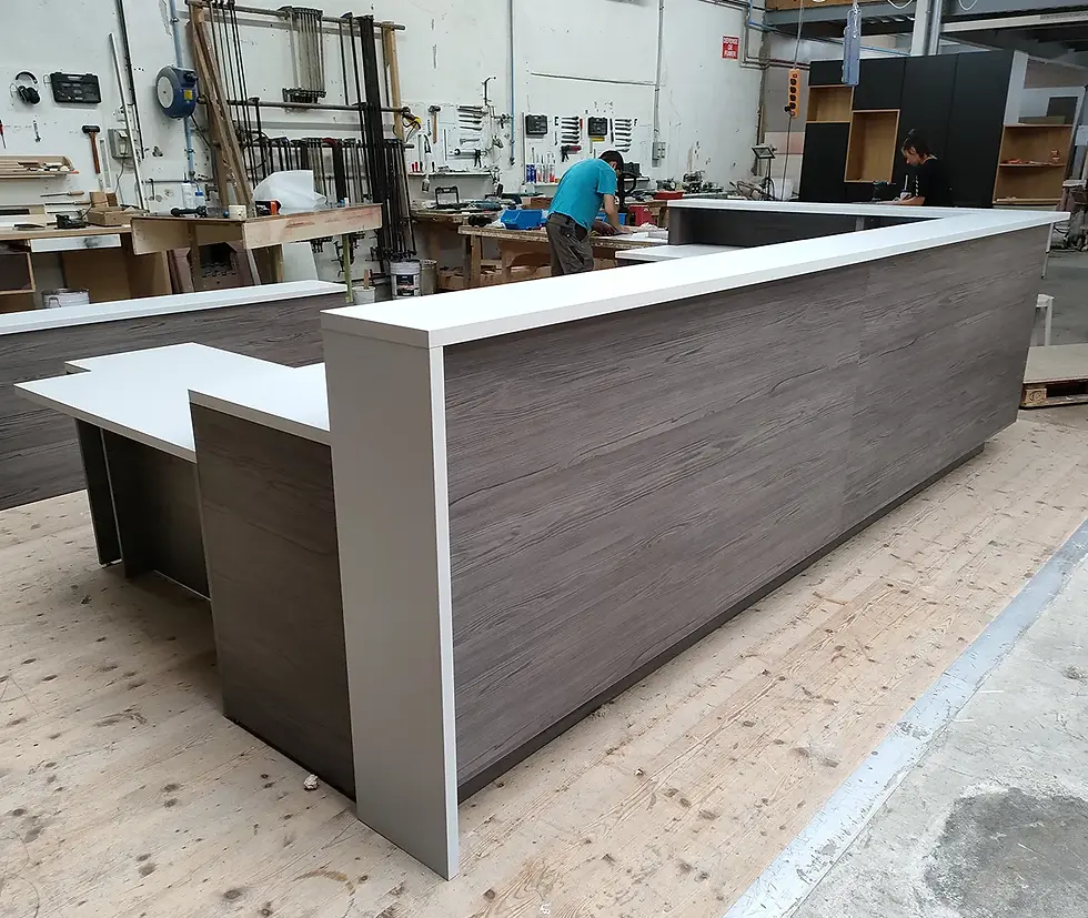 Banque d'accueil en U