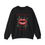 Thumbnail: Holiday Pucker Up Crewneck Sweatshirt — Festive Holly Lips Graphic