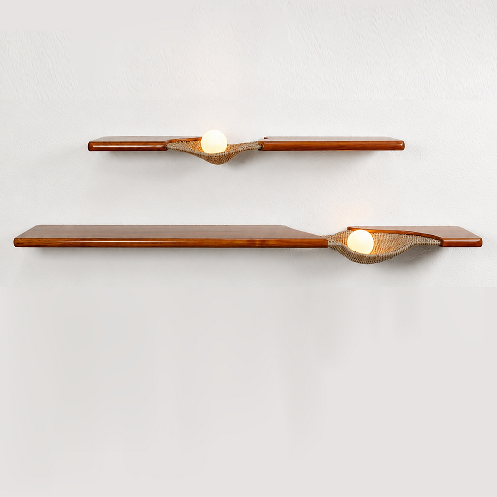 Thumbnail: Rattan Furniture : Rattan Shelves Handcrafted in Teakwood