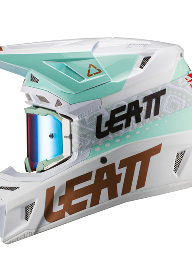 Miniature : Casque avec lunettes 8.5 V21.1 blanc-vert-or L