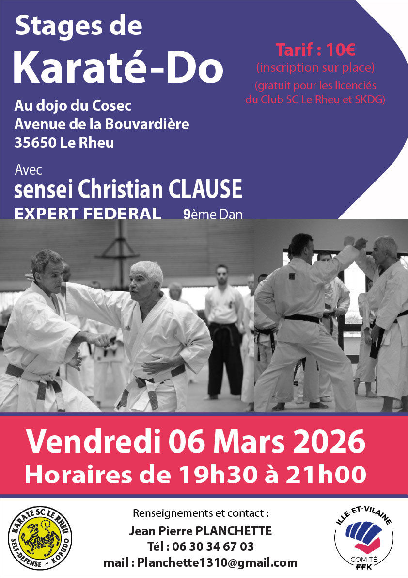 Stage Karaté avec sensei Christian CLAUSE