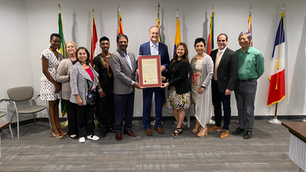 County Executive Sam Page Delivers Welcoming Week Proclamation to St. Louis Mosaic Project