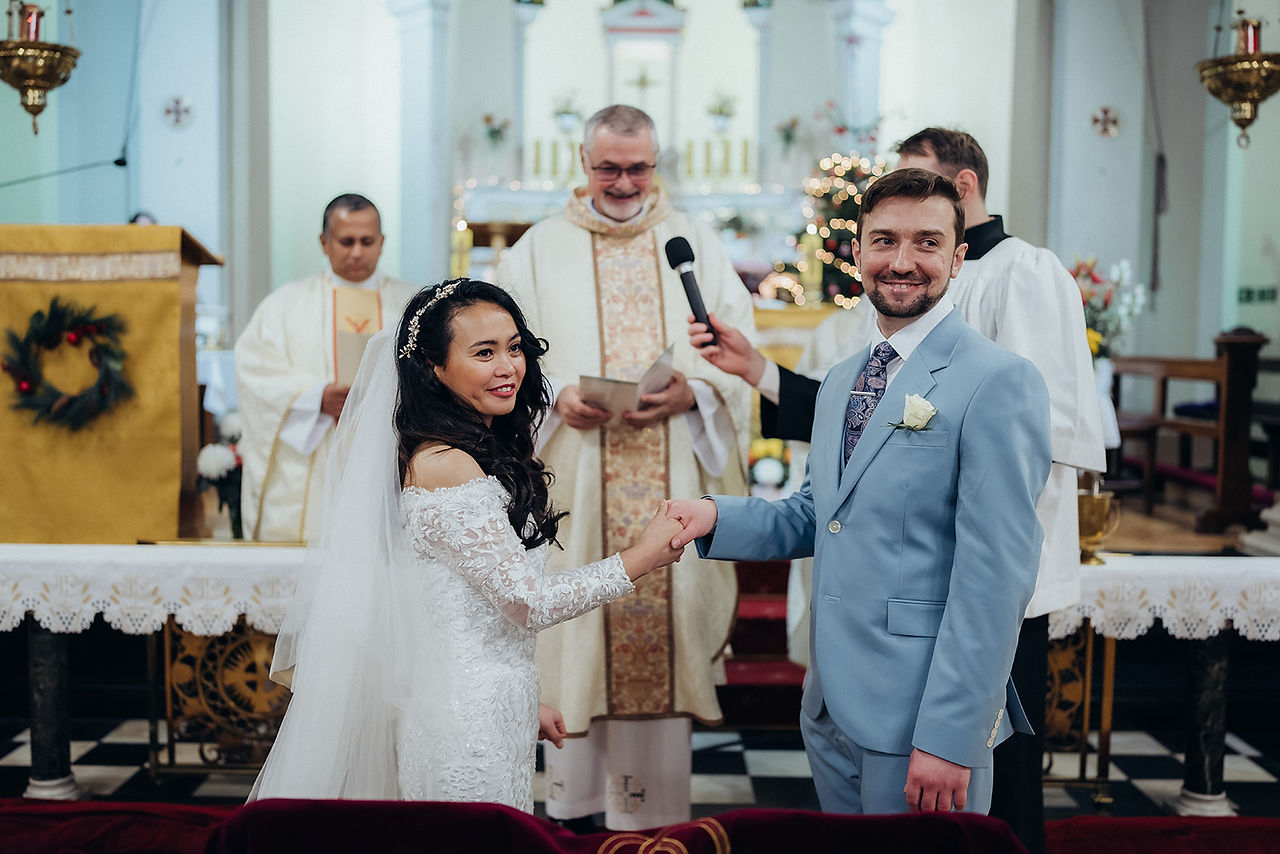 Wedding Ceremony at St Saviour’s R C Church, Lewisham