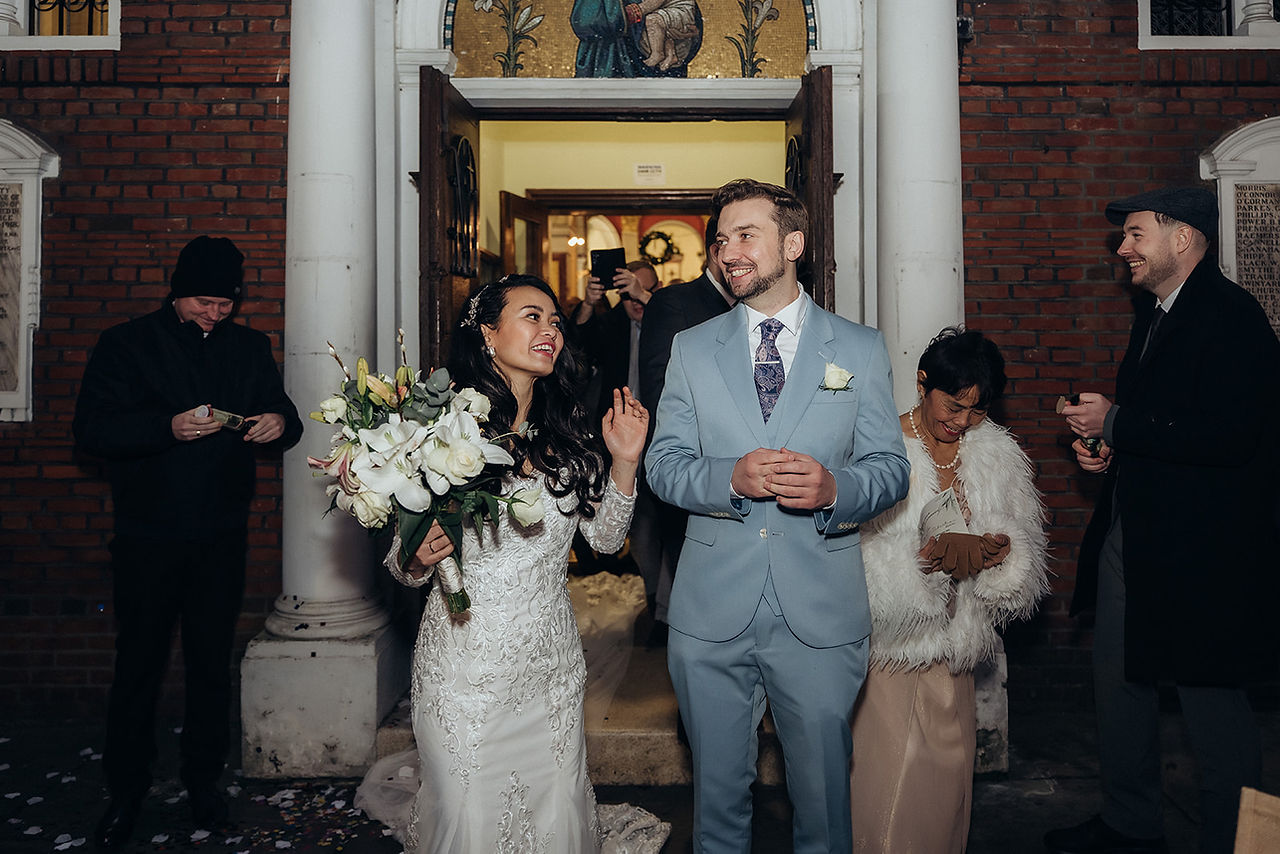 Wedding Ceremony at St Saviour’s R C Church, Lewisham