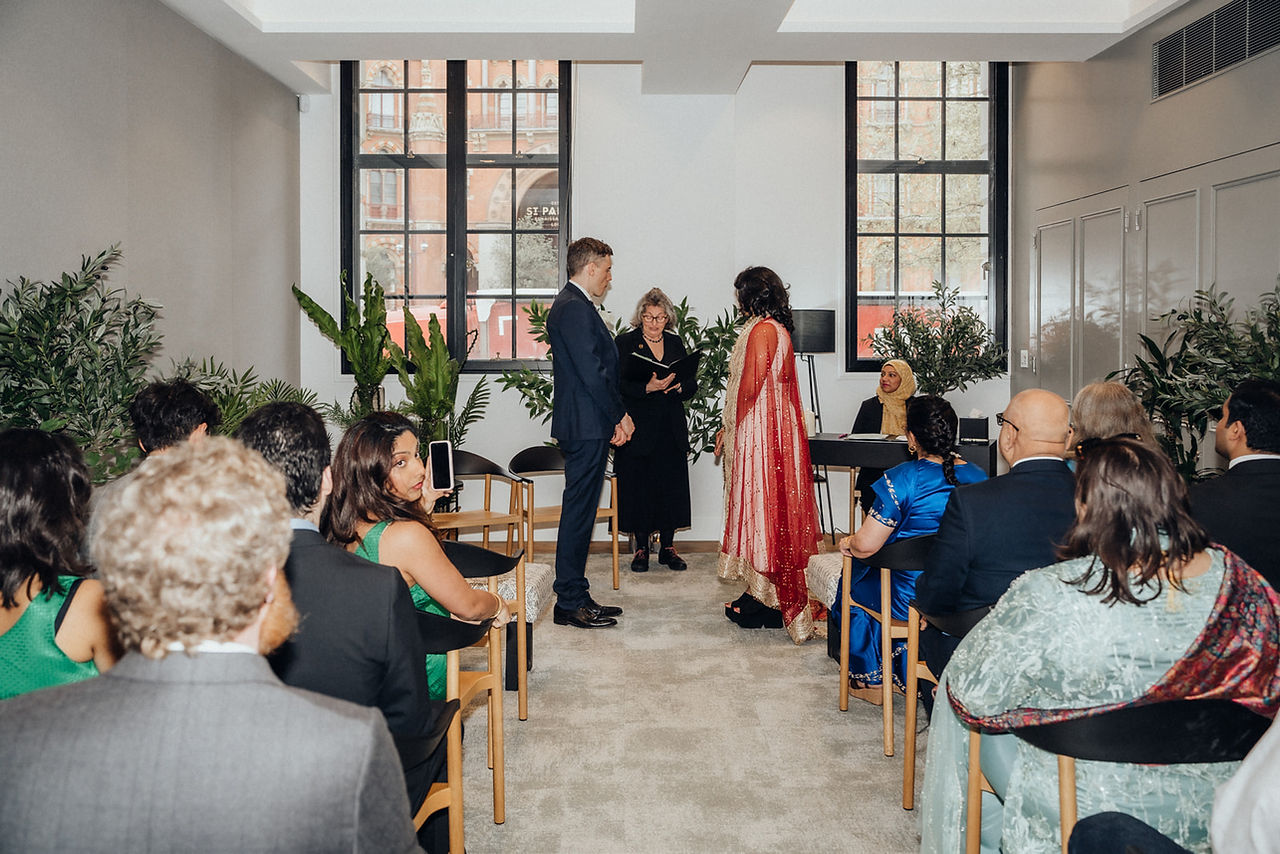 Wedding ceremony moments at Camden Town Hall by Green Sky Photo